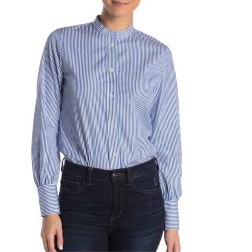 JCrew striped, button up bodysuit!